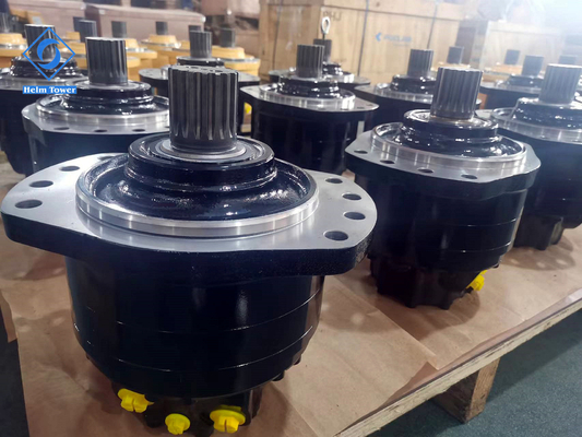 Negro 0-150 R/min Motor hidráulico de la serie Poclain MS con regulación de velocidad